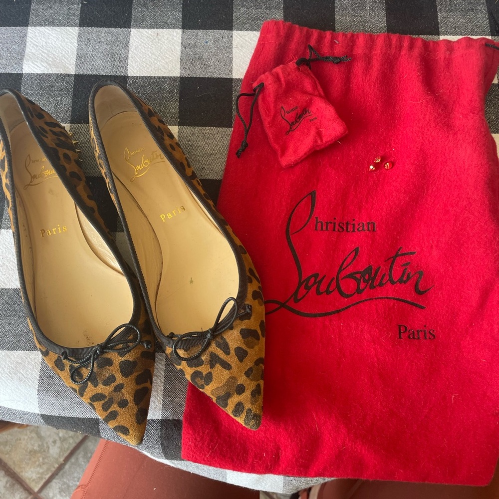 Christian Louboutin spike-heeled pointed-toe ballet flats